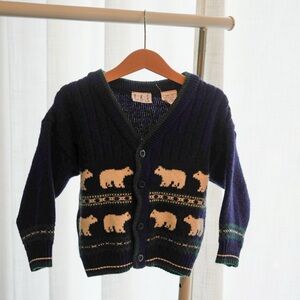 Vintage boys Navy blue Cardigan